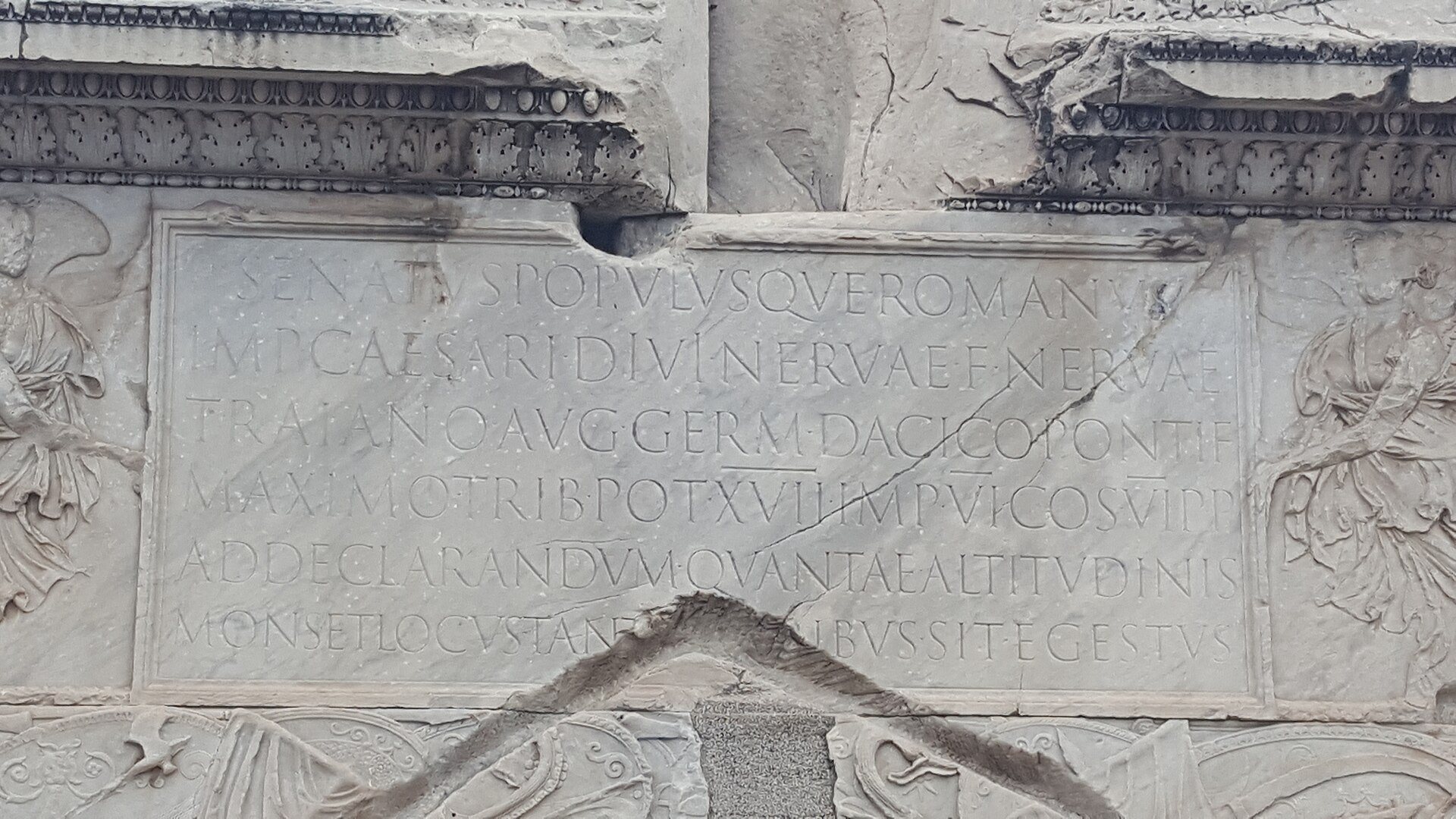 The base of Trajan's Column, Rome (AD 113)